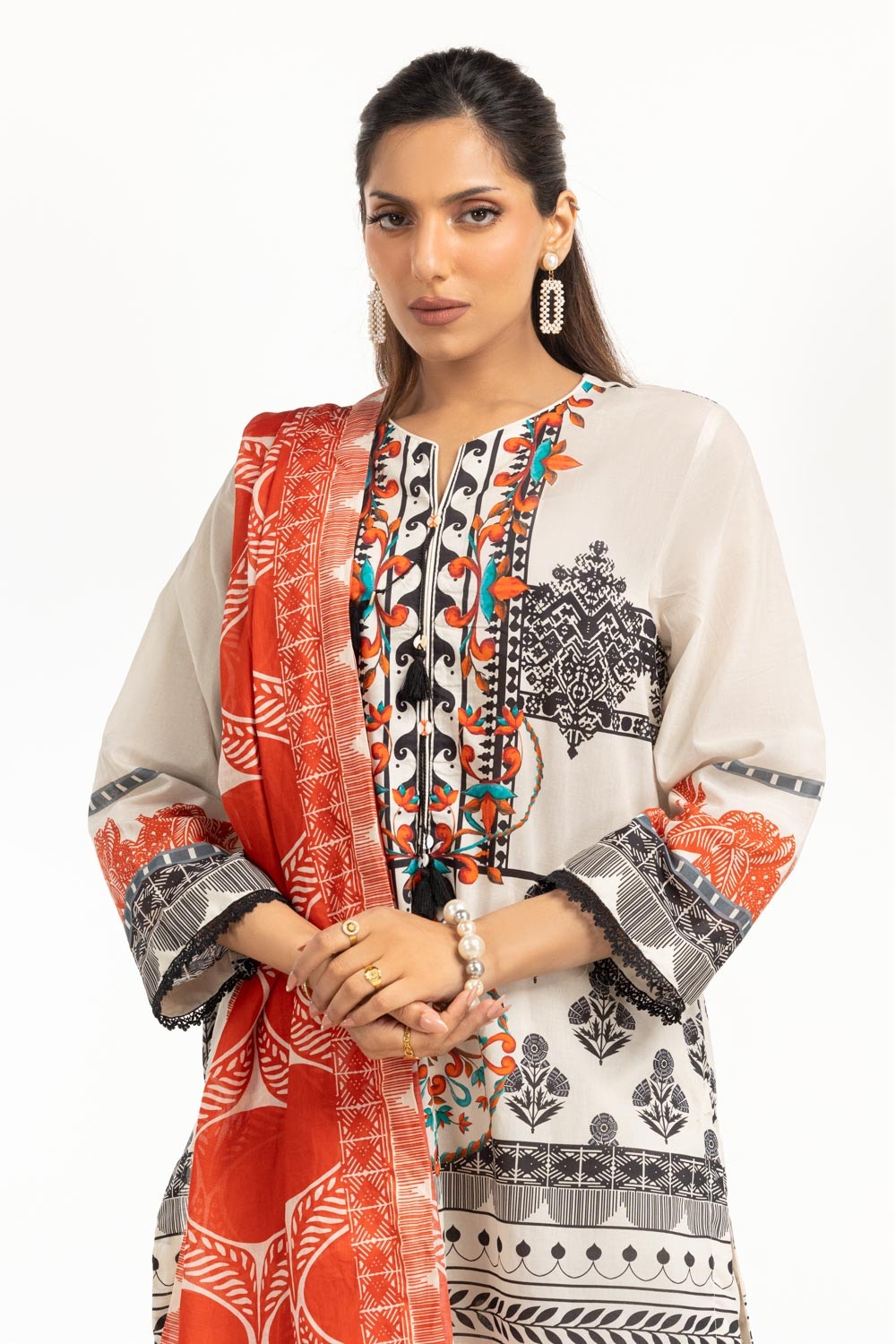 3PC Lawn Printed Suit IUSTKSD-877