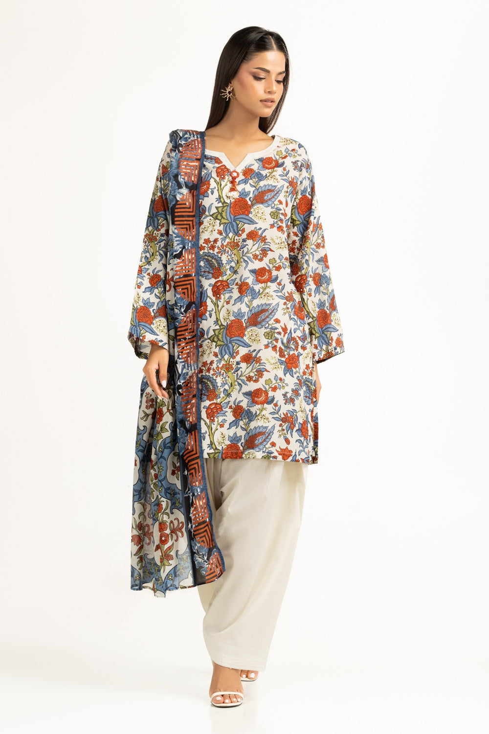 3Pc Lawn Printed Suit