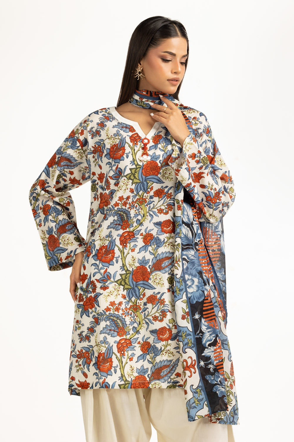 3Pc Lawn Printed Suit IUSTKSD-996