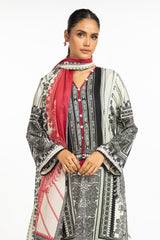 3PC Lawn Printed Suit IUSTKSD-678