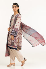 3PC Lawn Printed Suit With Embroidered IUSTKSD-1070