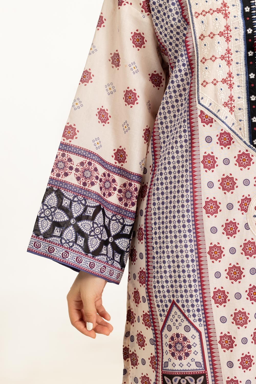 3PC Lawn Printed Suit With Embroidered IUSTKSD-1070