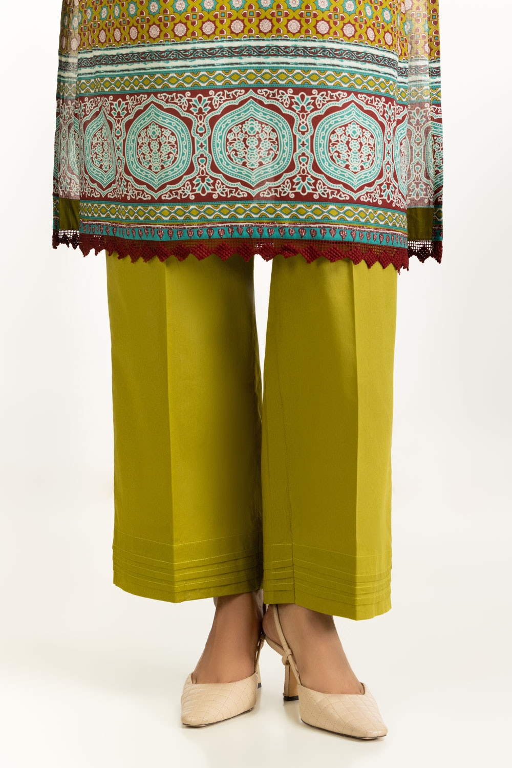 3PC Lawn Printed Suit With Embroidered IUSTKSD-1090