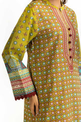 3PC Lawn Printed Suit With Embroidered IUSTKSD-1090