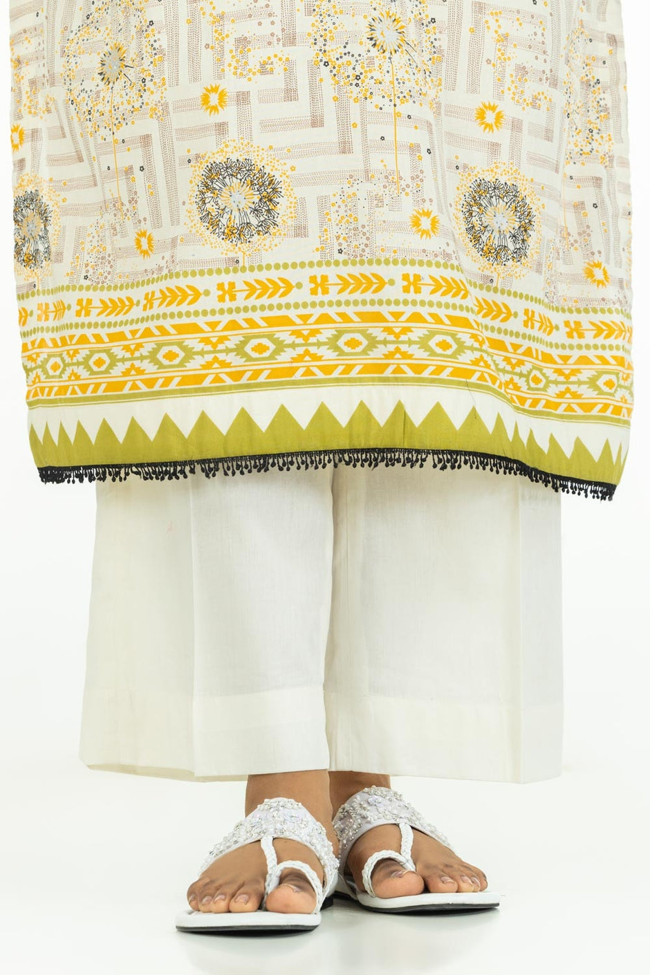 3PC Lawn Printed Suit With Embroidered