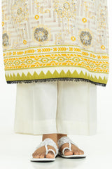 3PC Lawn Printed Suit With Embroidered IUSTKSD-498