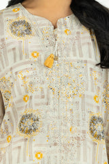 3PC Lawn Printed Suit With Embroidered IUSTKSD-498