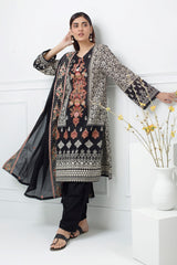 3PC Lawn Printed Suit With Embroidered IUSTKSD-538