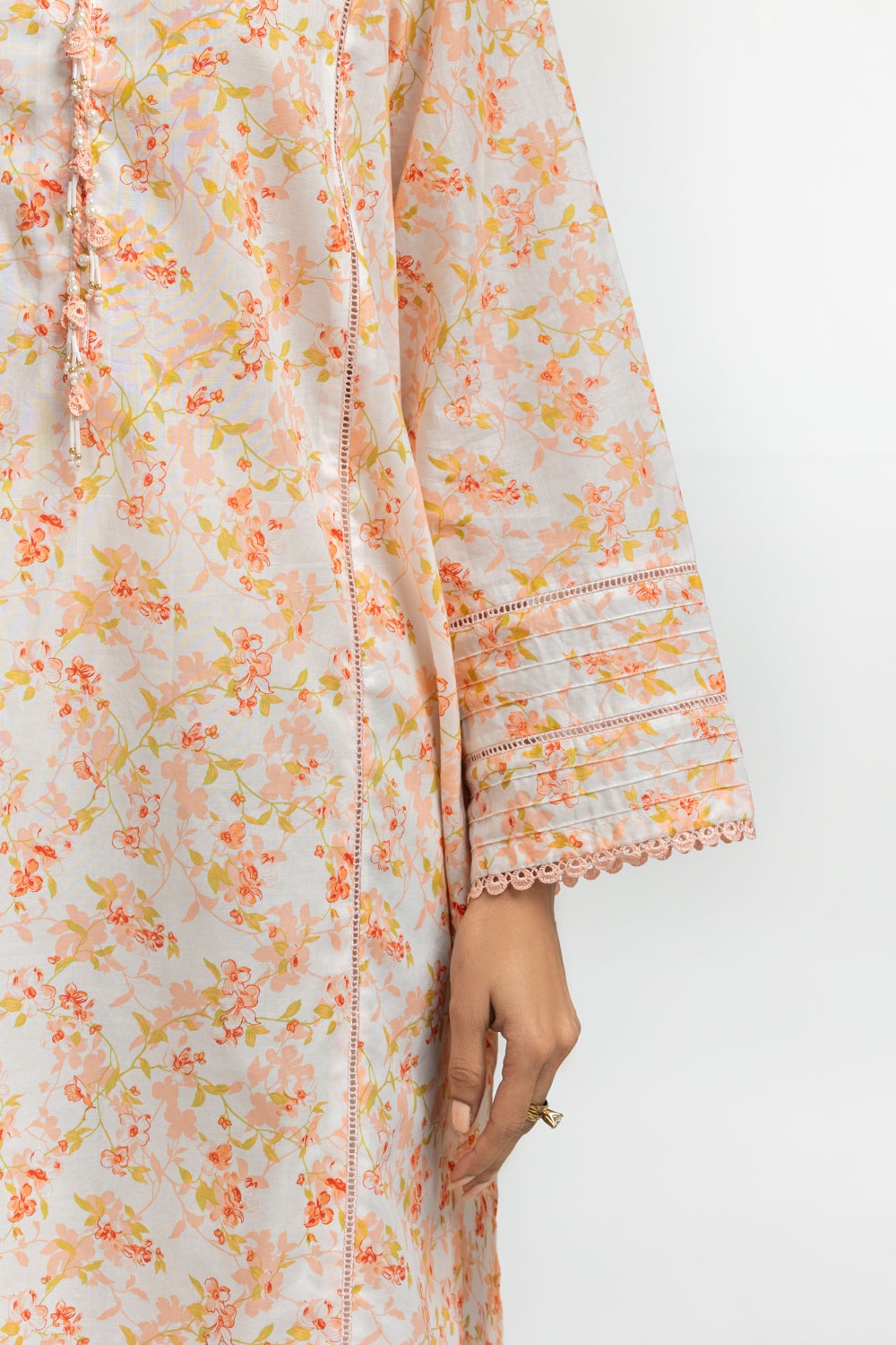 3PC Lawn Printed Suit With Embroidered IUSTKSD-543