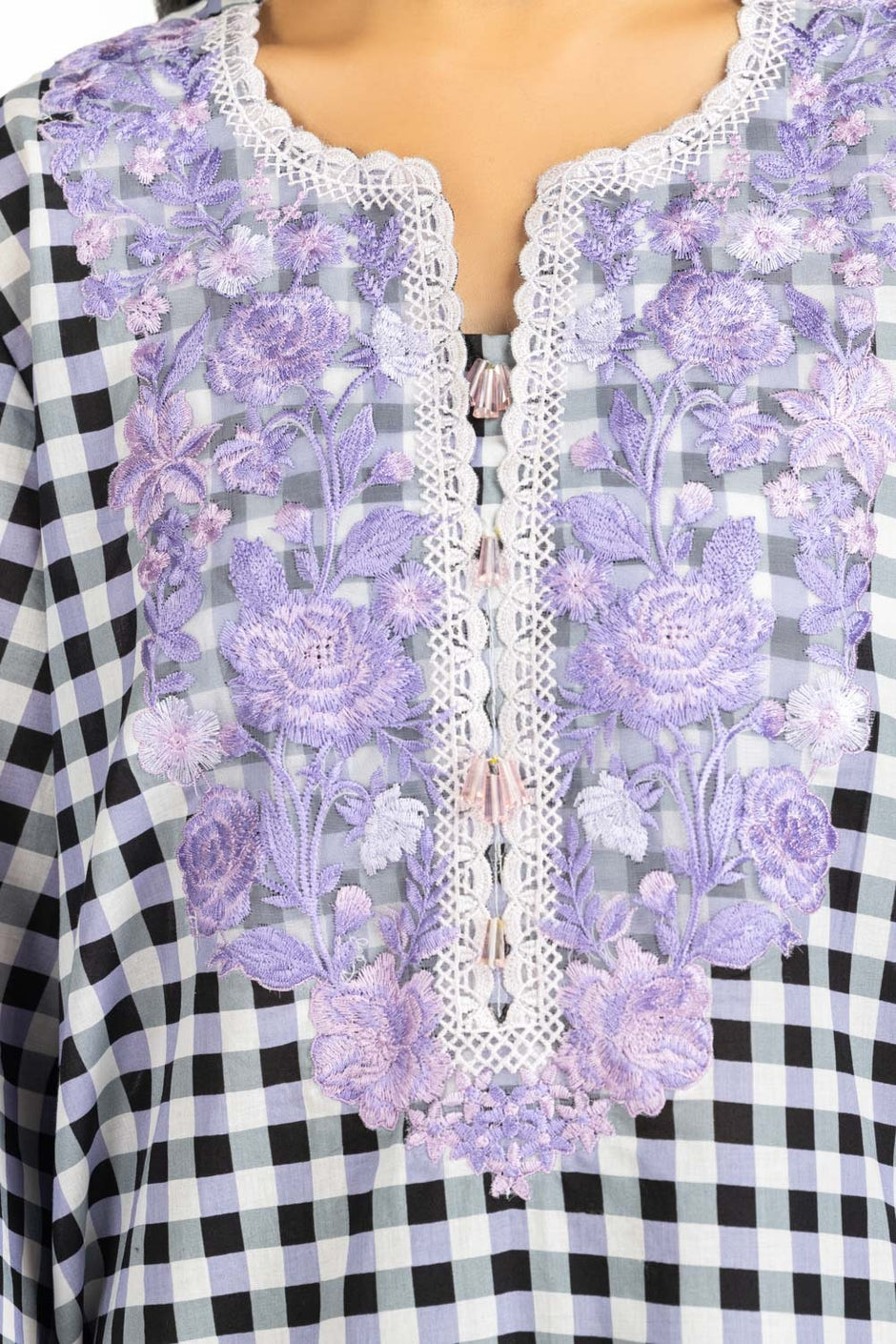 3PC Lawn Printed Suit With Embroidered