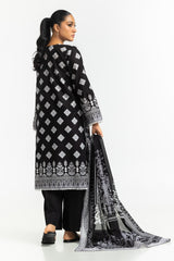 3PC Lawn Printed Suit With Embroidered IUSTKSD-551