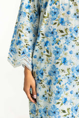 3PC Lawn Printed Suit with Embroidered IUSTKSD-634