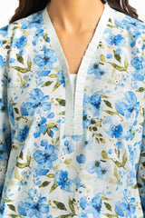 3PC Lawn Printed Suit with Embroidered IUSTKSD-634