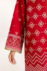 3PC Lawn Printed Suit With Embroidered IUSTKSD-693
