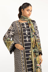 3PC Lawn Printed Suit With Embroidered IUSTKSD-727