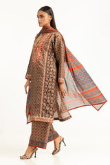 3PC Lawn Printed Suit With Embroidered IUSTKSD-930