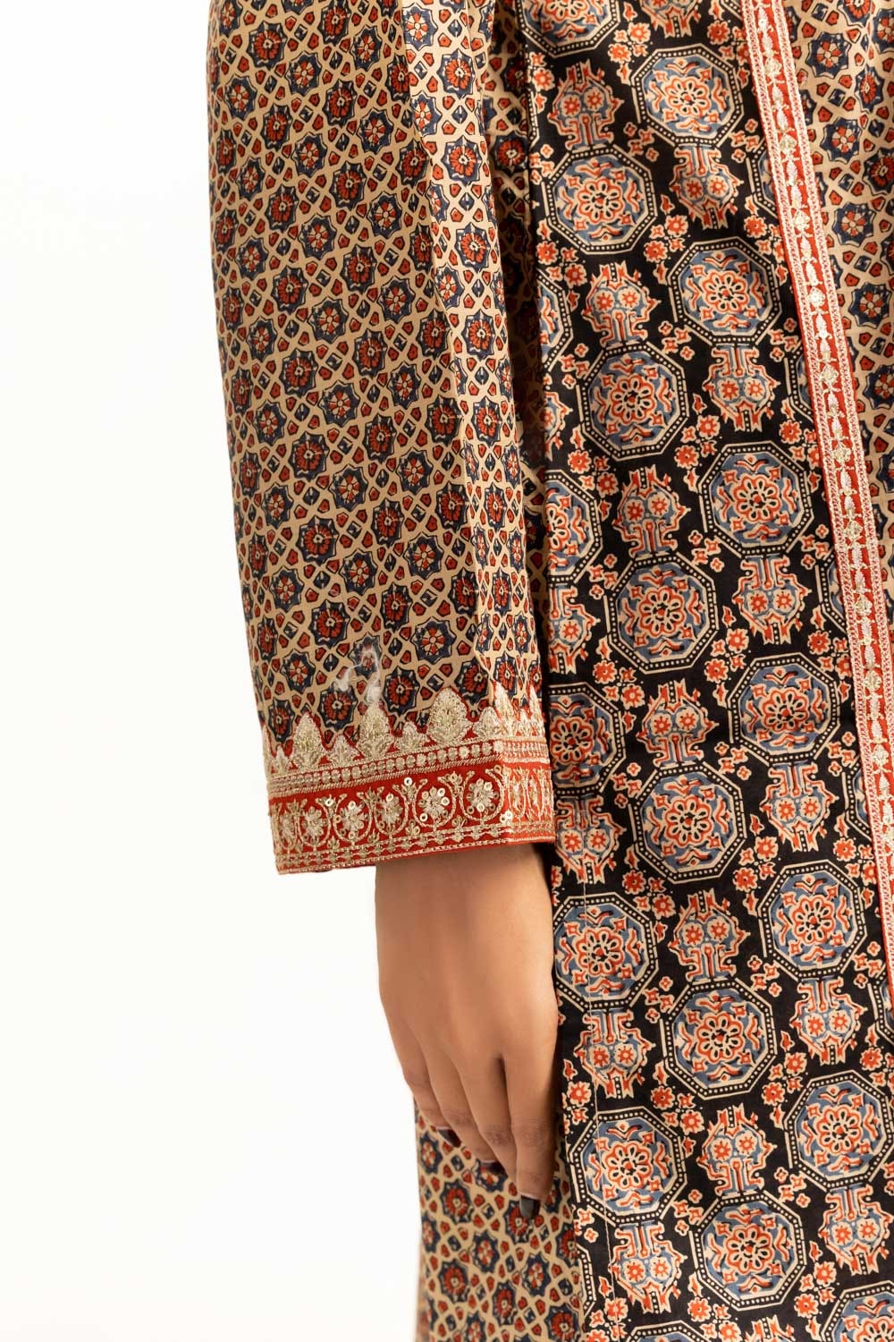 3PC Lawn Printed Suit With Embroidered IUSTKSD-930