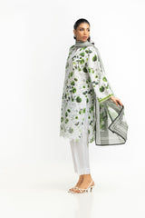 3PC Lawn Printed Suit With Schiffli Embroidered IUSTKSD-614