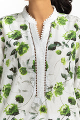 3PC Lawn Printed Suit With Schiffli Embroidered IUSTKSD-614