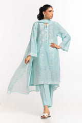 3PC Lawn Schiffli Embroidered Suit IUSTKSD-604