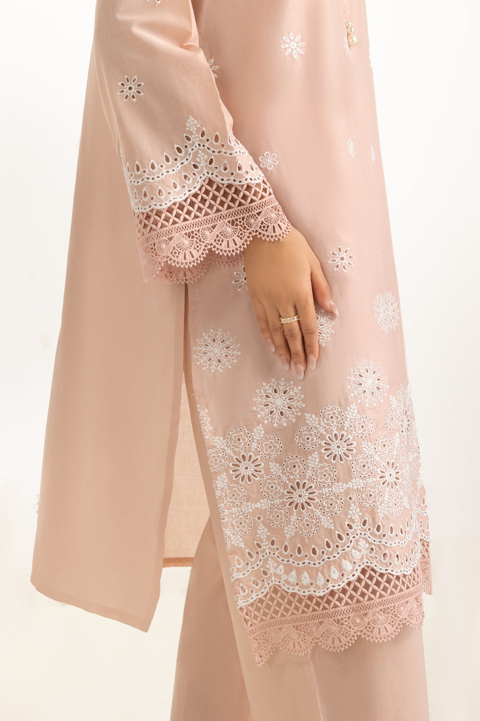 3PC Lawn Schiffli Embroidered Suit