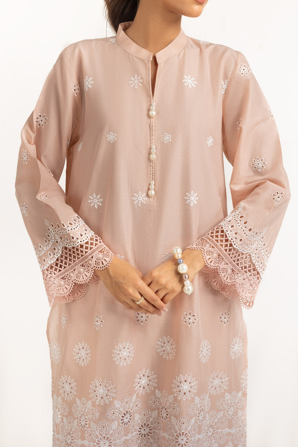 3PC Lawn Schiffli Embroidered Suit IUSTKSD-764