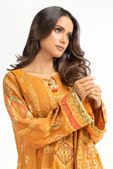 3PC paper-cotton Gold And Lacquer Printed Hand Embellished Suit IUSTKSD-800