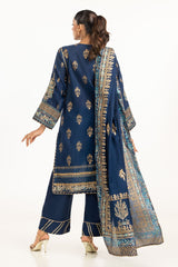 3PC paper-cotton Lacquer Printed Suit IUSTKSD-773