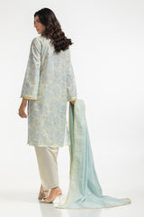 3PC Lawn Printed Embroidered Suit IUSTKSD-536