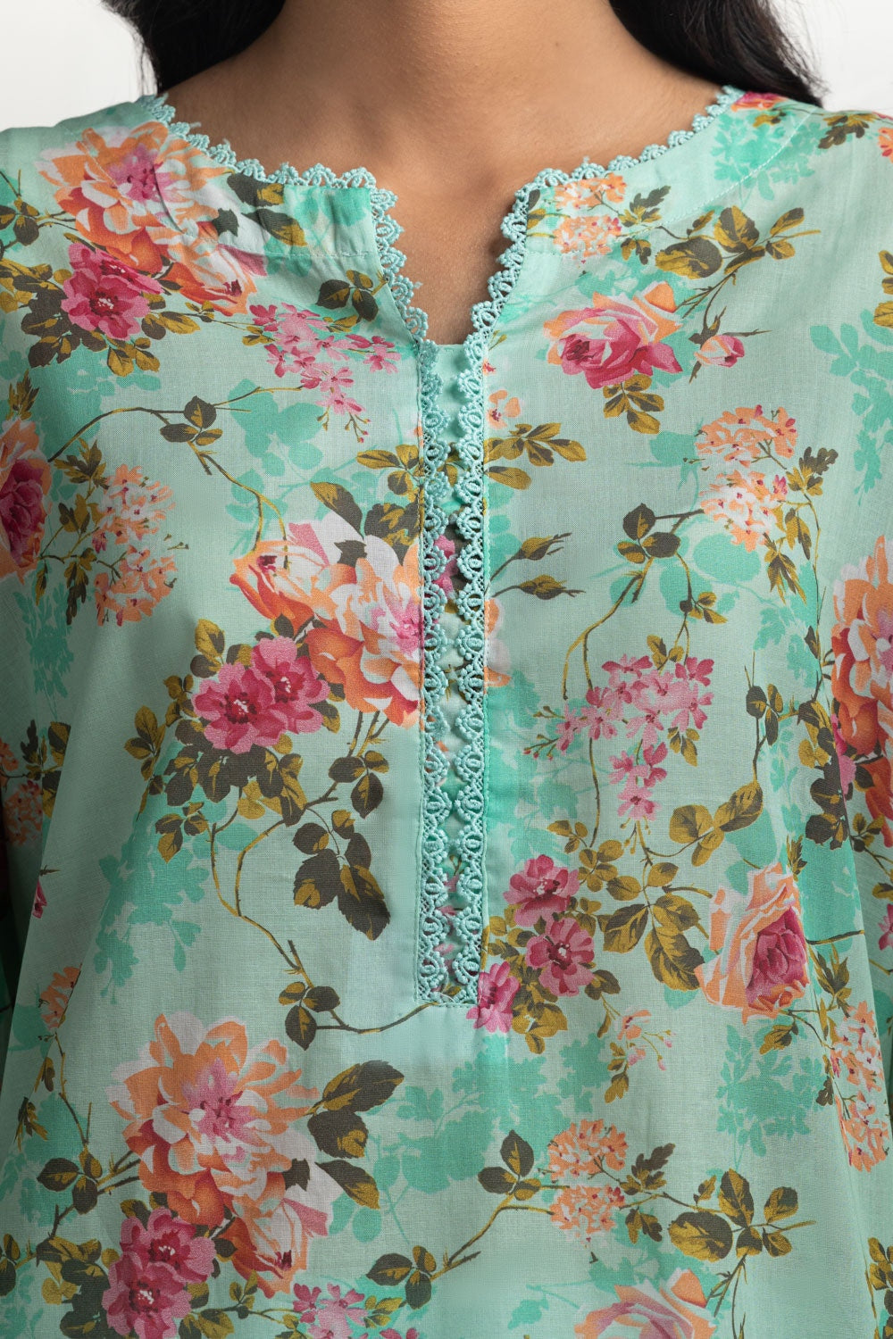 3PC Lawn Printed Embroidered Suit IUSTKSD-548