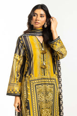 3PC Printed Lawn Suit IUSTKSD-475