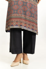 3PC Printed Rawsilk Embroidered Suit IUSTKSD-1085