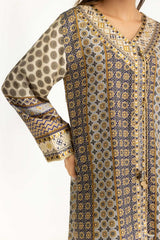 3PC Printed Rawsilk Embroidered Suit IUSTKSD-1088