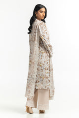 3PC Printed Suit with Embroidered IUSTKSD-616