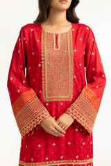 3PC raw-silk Embroidered Suit IUSTKSD-738