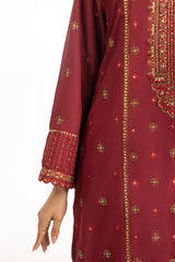 3PC raw-silk Embroidered Suit IUSTKSD-875