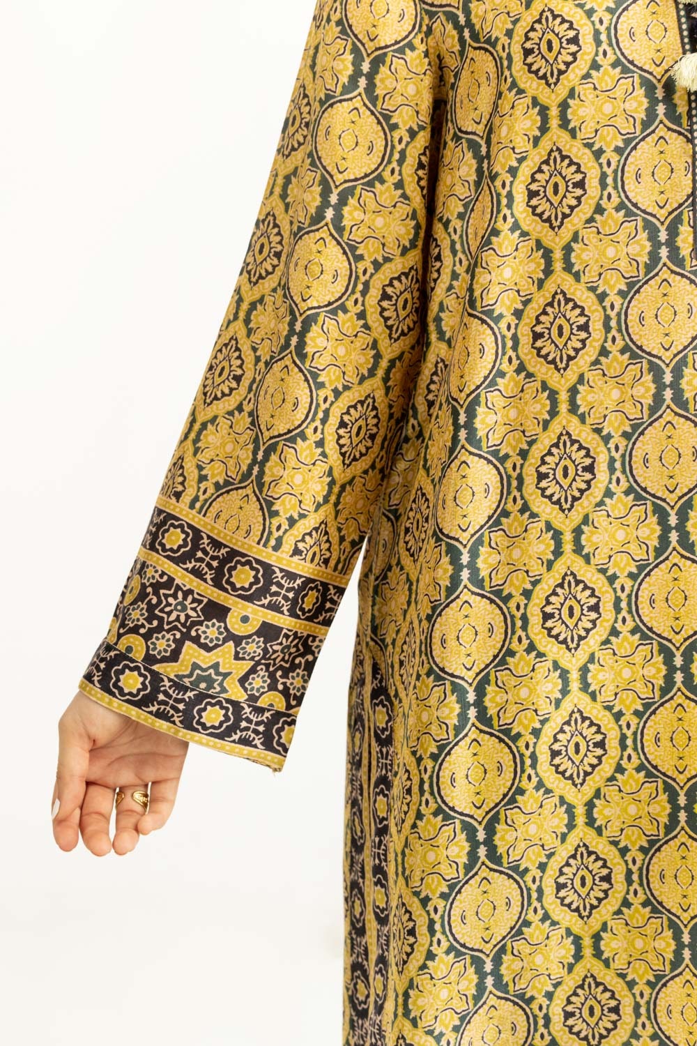 3PC raw-silk Printed Suit IUSTKSD-968