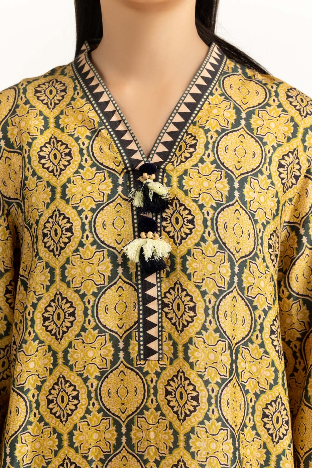 3PC raw-silk Printed Suit IUSTKSD-968