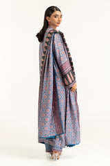3PC raw-silk Printed Suit IUSTKSD-976