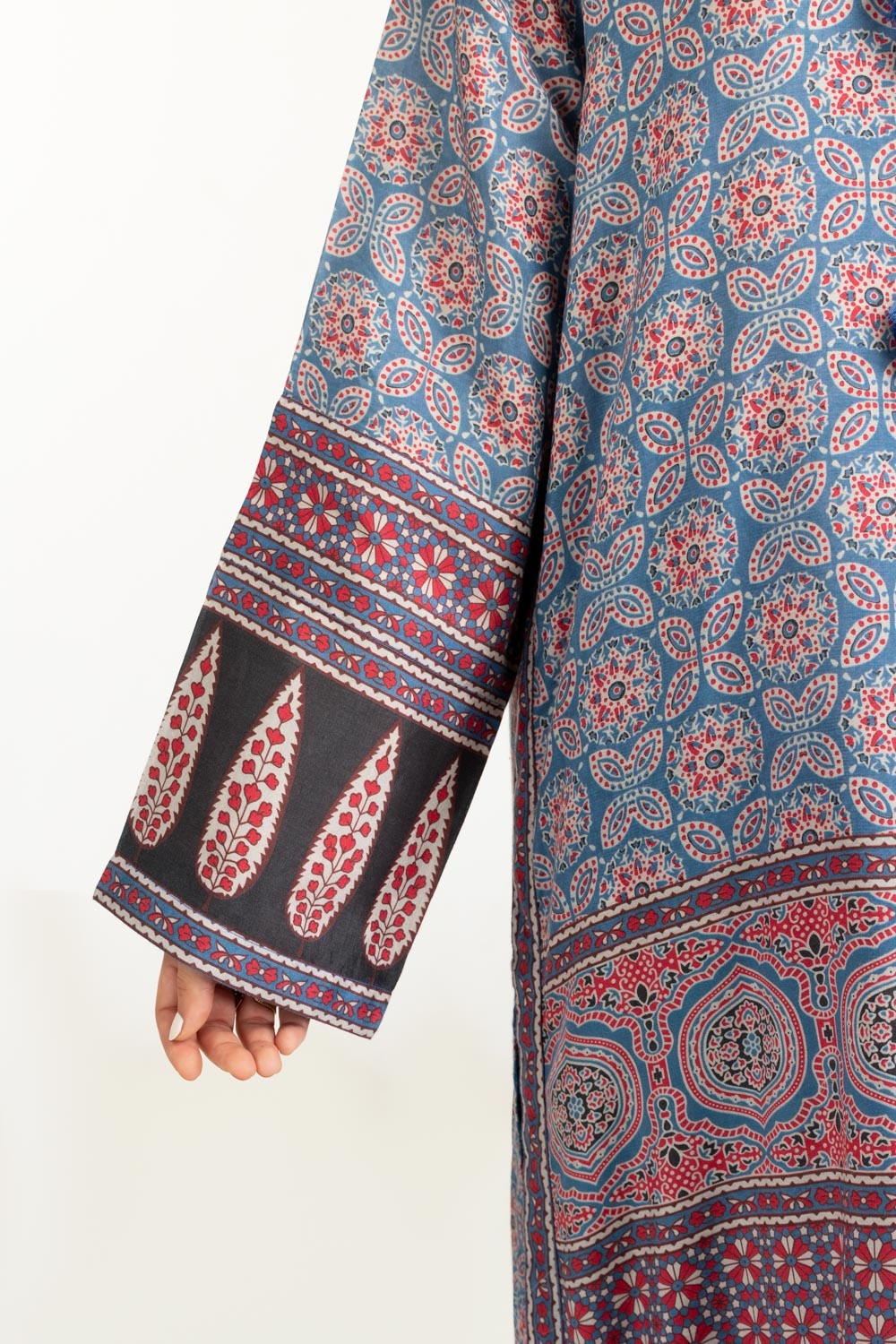3PC raw-silk Printed Suit IUSTKSD-976