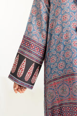 3PC raw-silk Printed Suit IUSTKSD-976