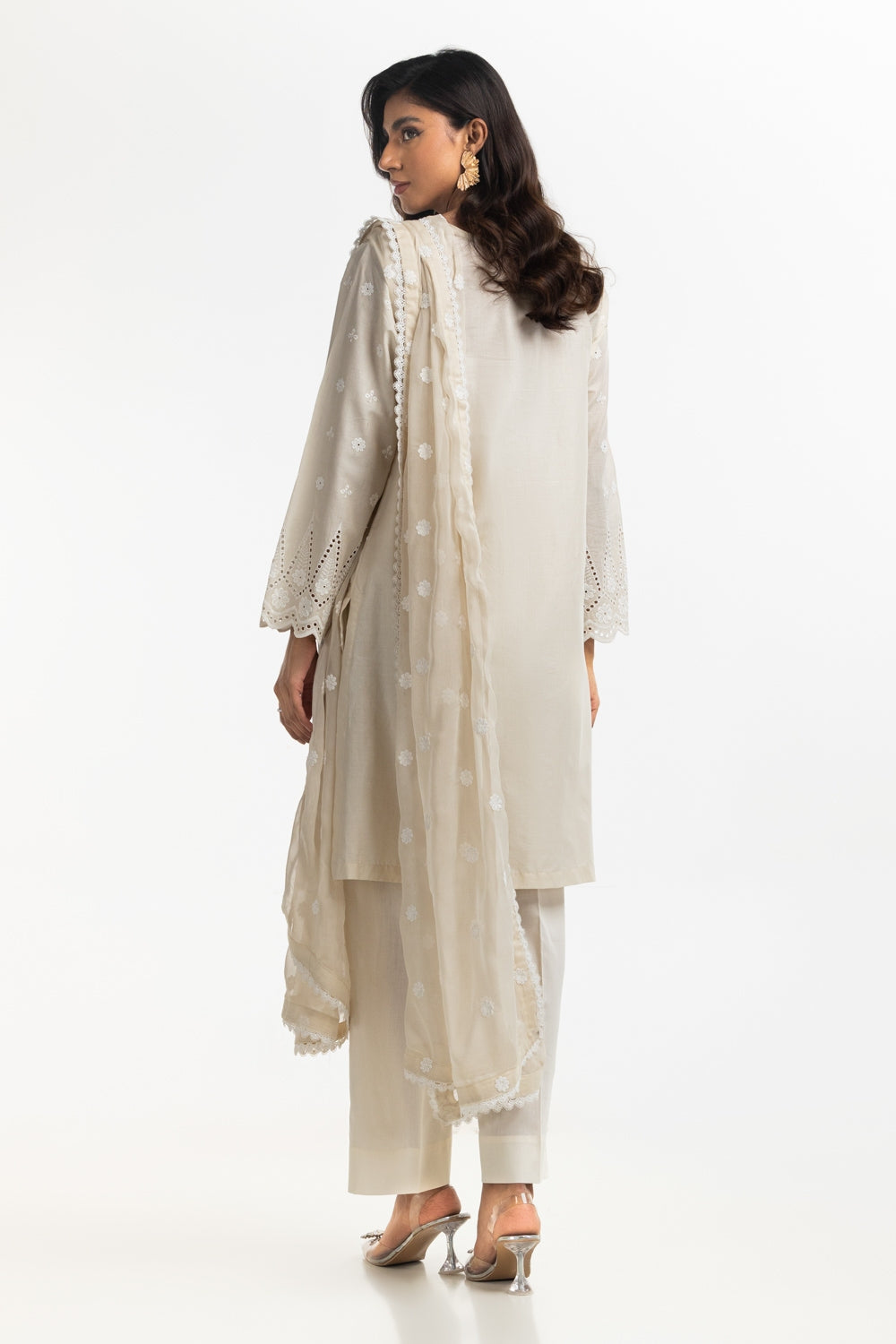 3PC Lawn Schiffli Embroidered Suit IUSTKSD-552