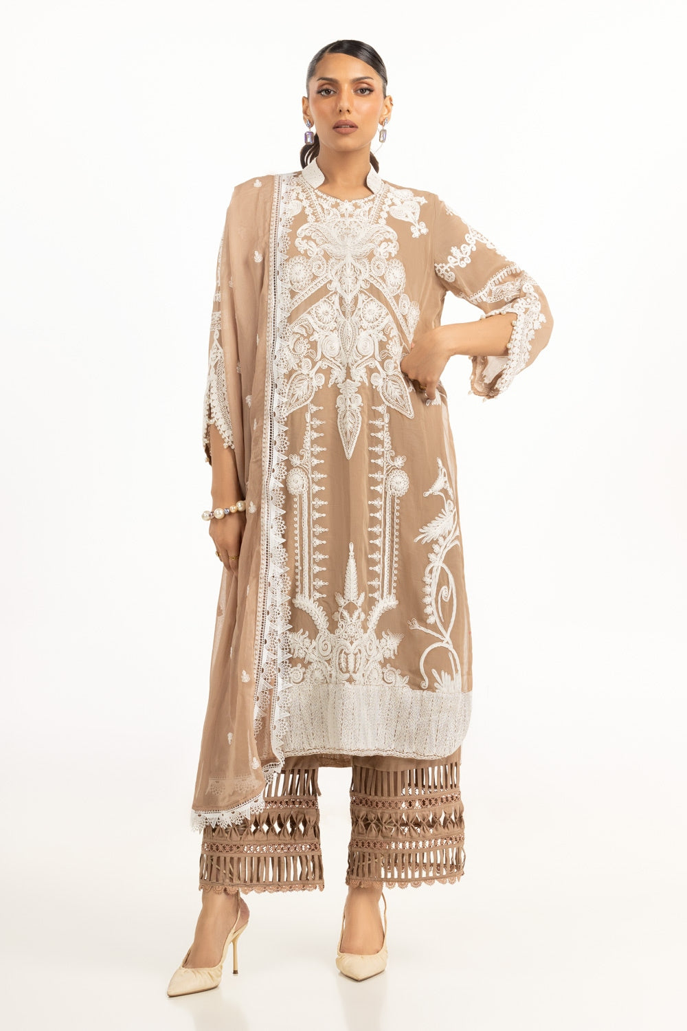 3PC Swiss Voile Embroidered Suit IUSTKSD-726s