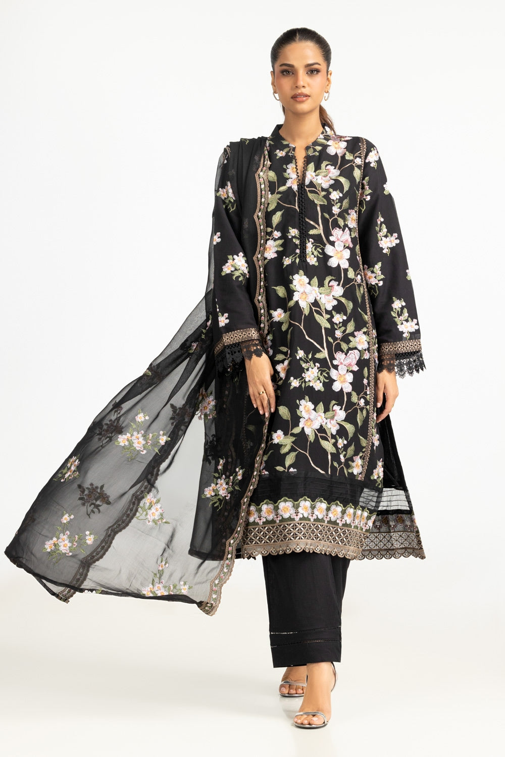 3PC Swiss Voile Embroidered Suit IUSTKSD-830s
