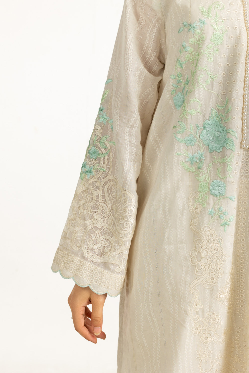 3PC Zari Stripe Embroidered Suit IUSTKSD-941