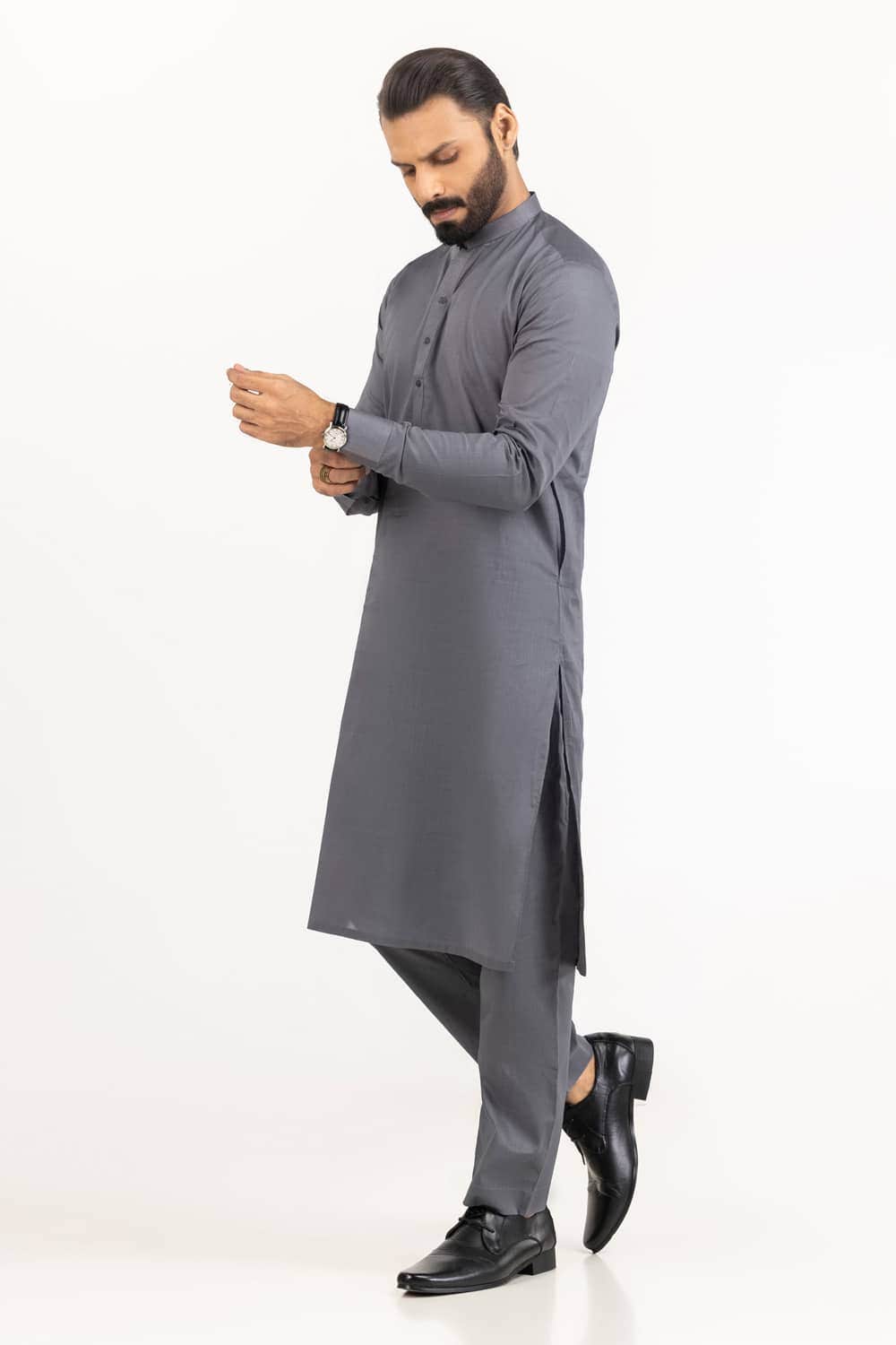 Titanium Latha Unstitched Fabric Cotton-LF-2