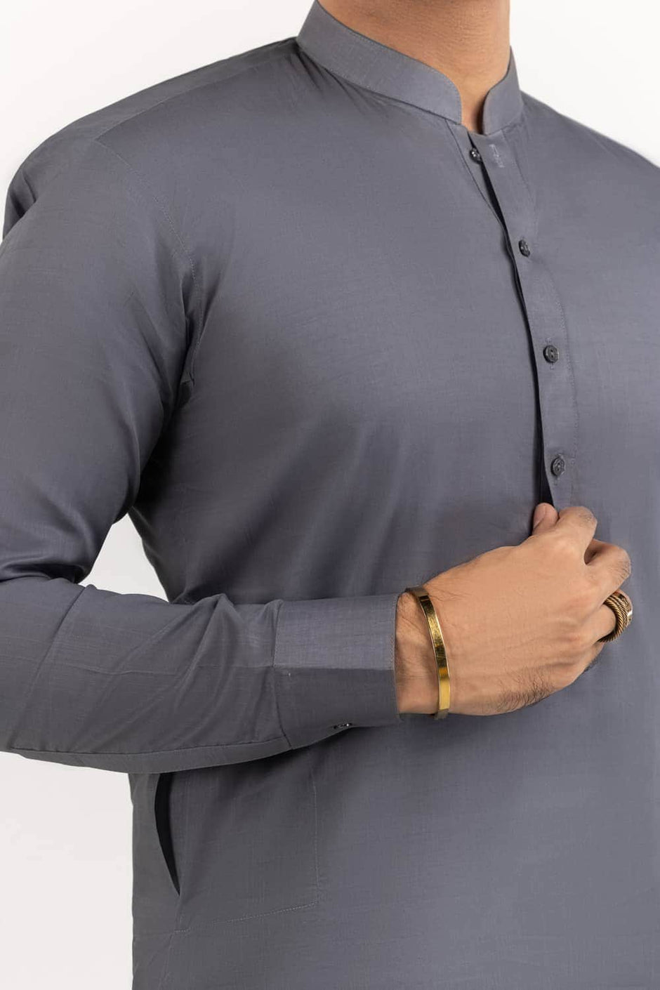 Titanium Latha Unstitched Fabric Cotton-LF-2