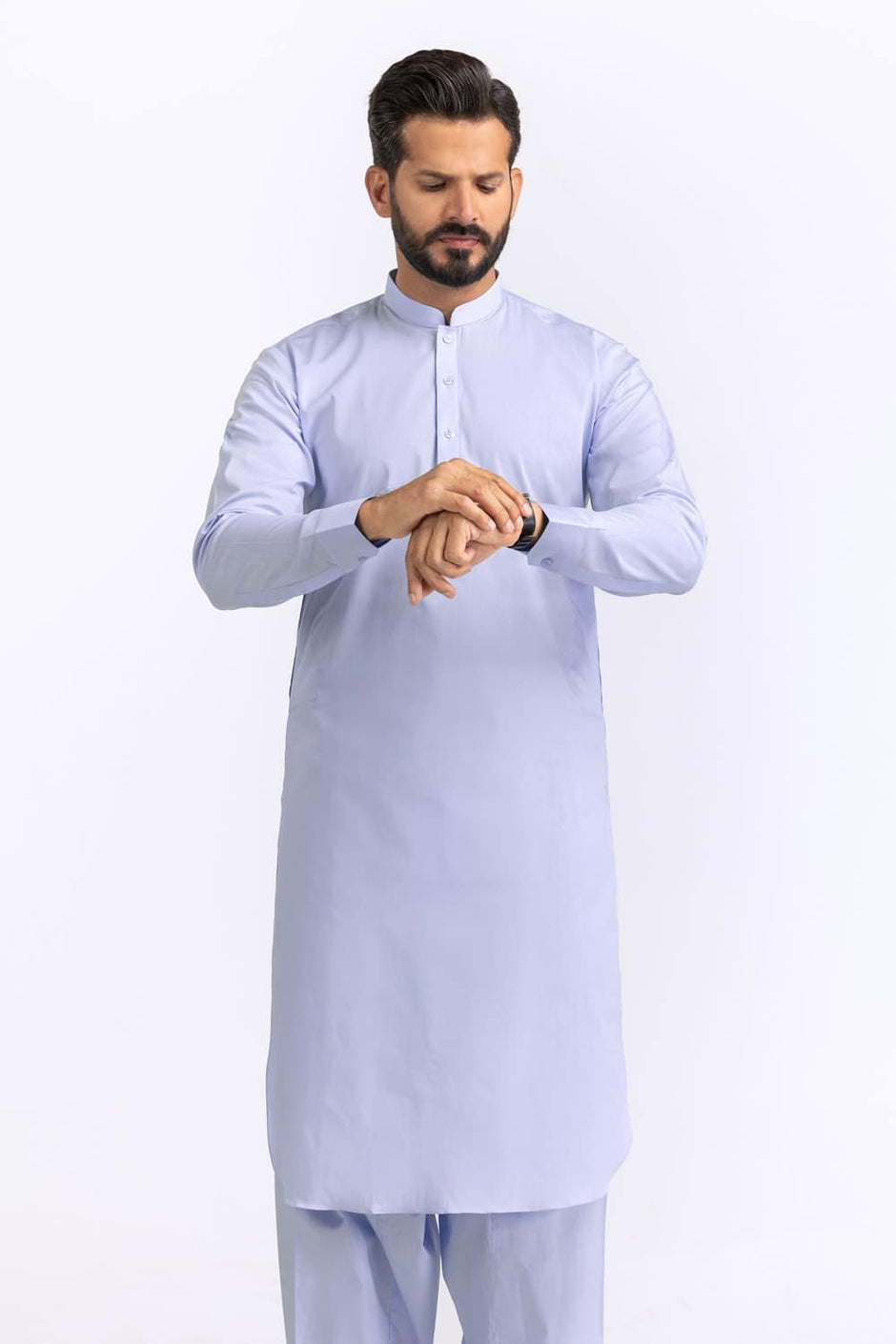 Titanium Latha Unstitched Fabric Cotton-LF
