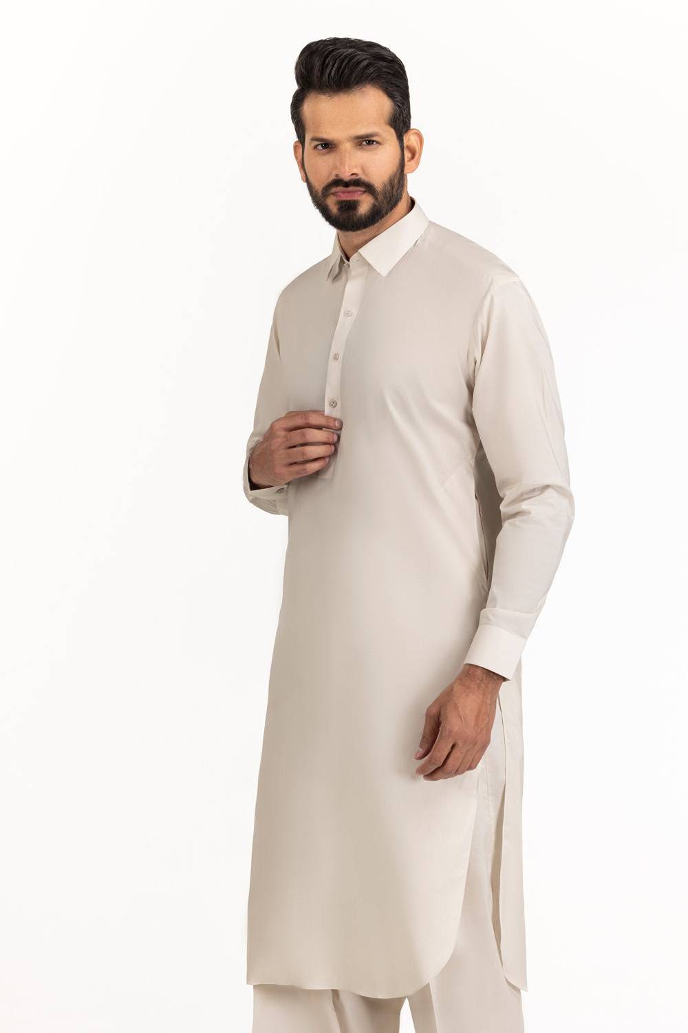 Red Gold Latha Unstitched Fabric Cotton-LF