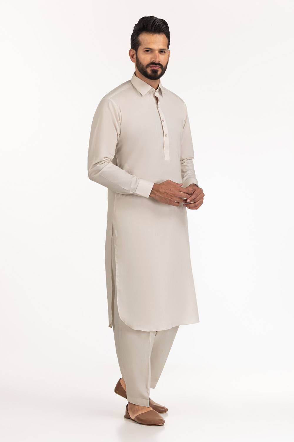 Red Gold Latha Unstitched Fabric Cotton-LF